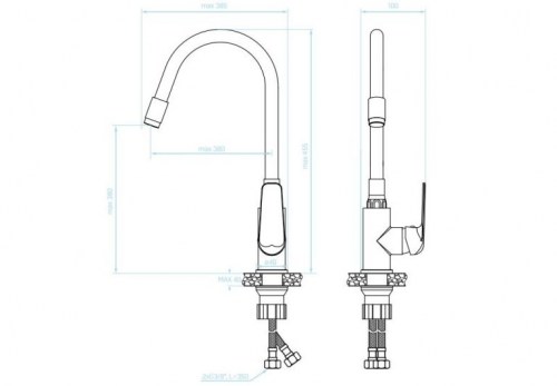 ELZA CRNA MAT   TEHNICKI CRTEZ